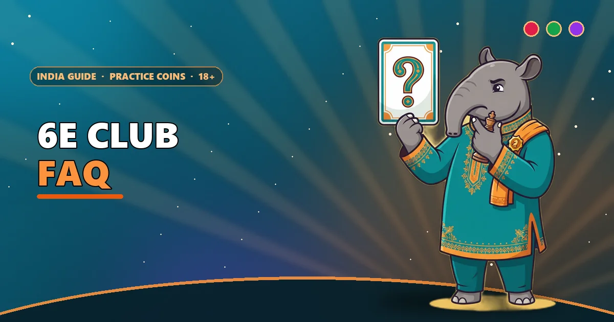 Tapir chess master holding a question mark card for the 6E Club FAQ